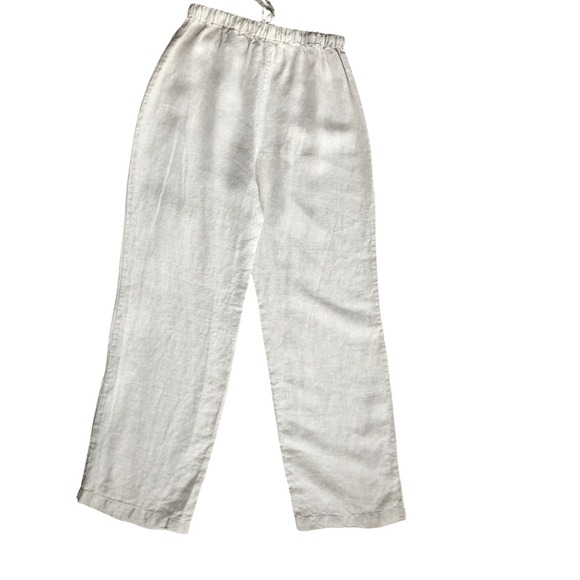 Reformation Women's Wide Leg Oatmeal Casual Minimalist 100% Linen Pants S - Picture 4 of 13